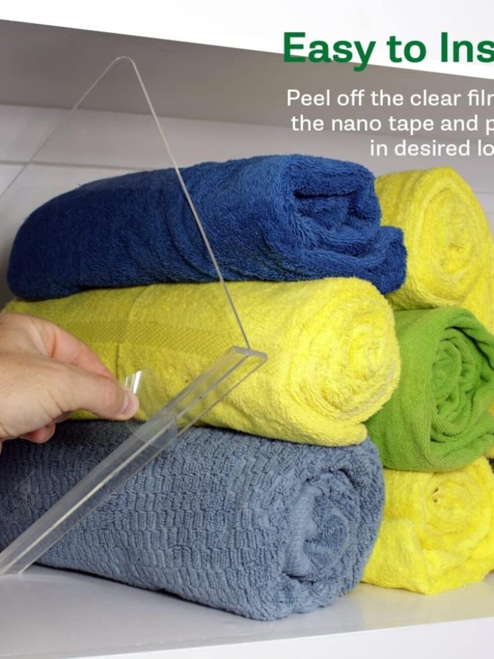 Closet Organization with Acrylic Clear Shelf Dividers - Closet Shelf Organizer f - Picture 6 of 8
